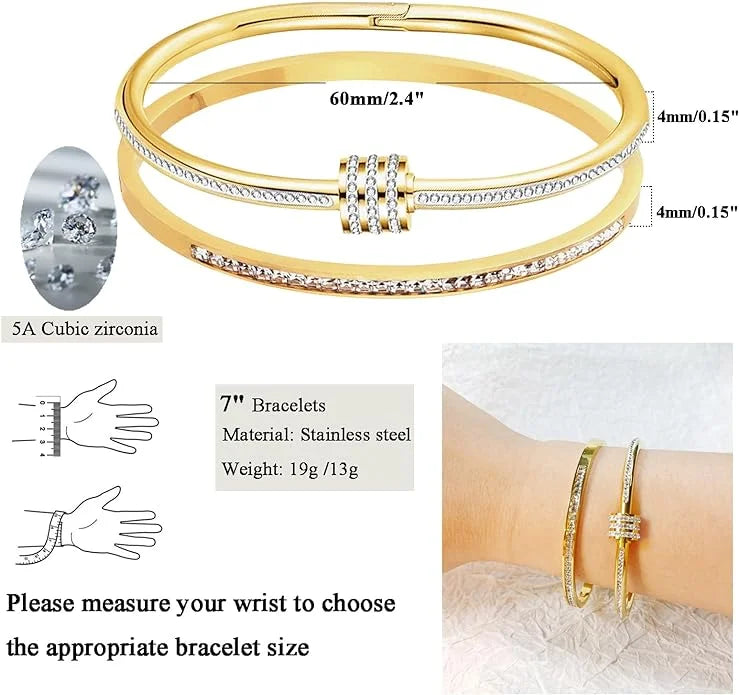 Pulseira de aço titânico e ouro